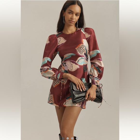 NWT Hutch Long-Sleeve Deva Mini Dress Large Anthropologie - Picture 1 of 16